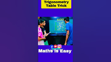 Trigonometry Table Easy Trick,  Class 10 Trigonometry #reels #viralvideo #trigonomentry #trending