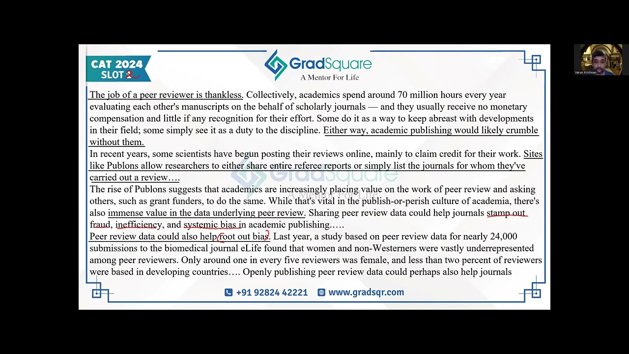 CAT 2024 - VARC Slot 2 - Solving the Passage - 1 - YouTube