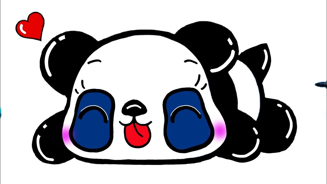 Como desenhar URSO PANDA KAWAII FOFO how to draw cute panda bear