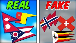 NON rectangular flags, REAL & FAKE