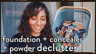 Base makeup declutter 2020 🎭 | foundation + concealer + powder // #MagaliBeauty