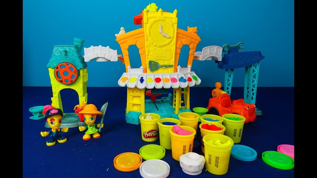 Play Doh Town. Unpacking huge play set Play Doh Town. 3in1 Town