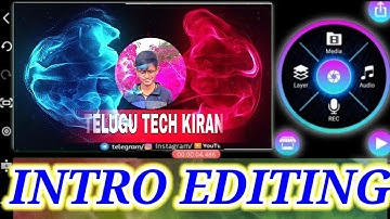 best intro video editing YouTube in kinemaster Telugu / red and blue intro video editing kinemaster