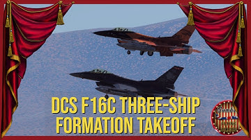 F16C Viper - Three Ship Formation Takeoff in DCS World