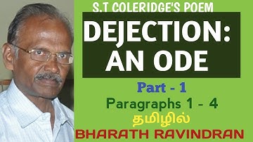 Dejection: An Ode by S.T. Coleridge in Tamil / PG TRB / Bharath Ravindran / Bharath Academy