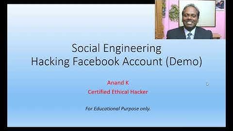 9. Cyber Security- Social Engineering   - Hacking Facebook Account using SET - Anand K