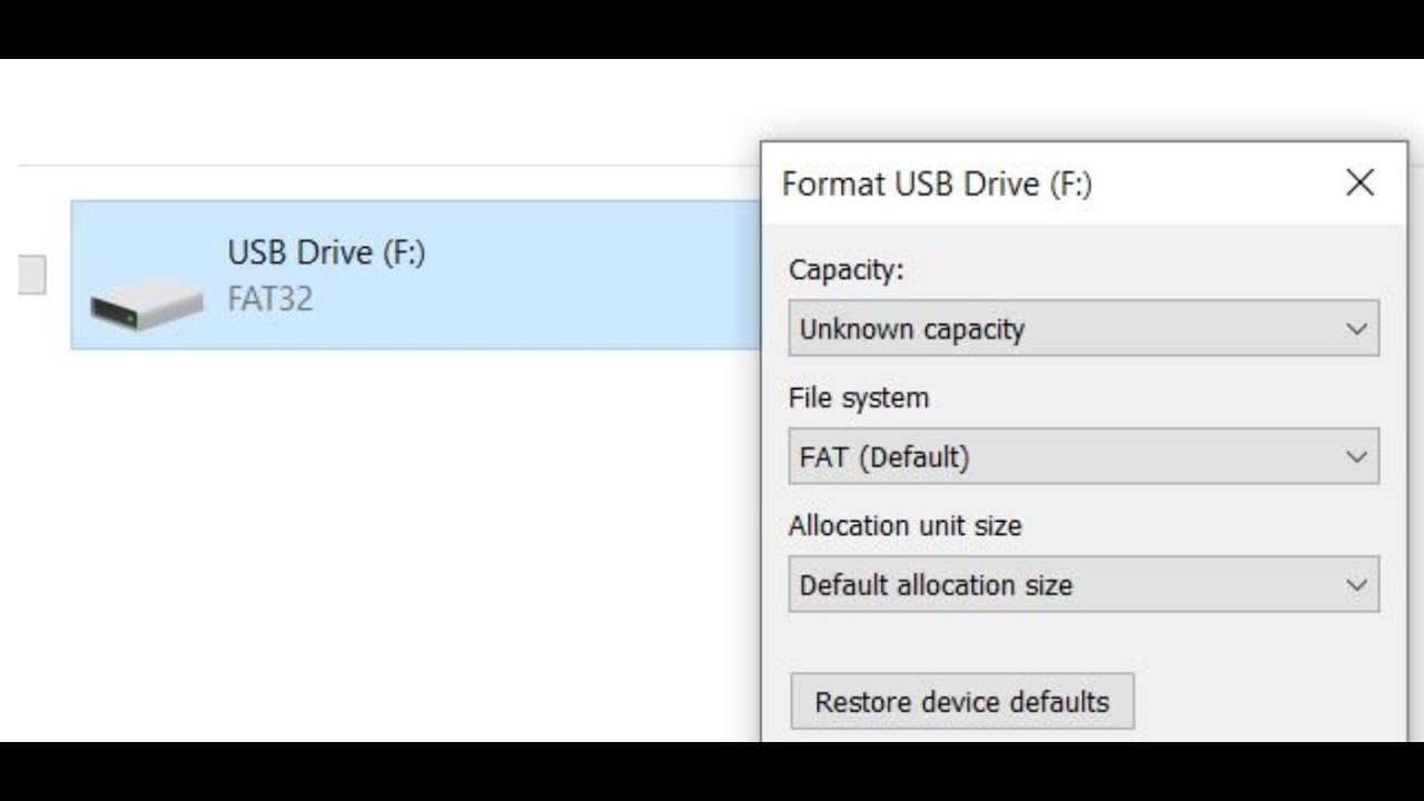 Fix USB Flash Drive Showing Unknown Capacity YouTube