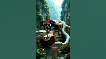 AI Travel Discovery | Python attacking Bus | Amazon Jungle #shorts​ #nature​ #art​