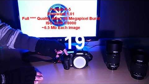 Pentax K-5 FPS Burst mode picture buffer