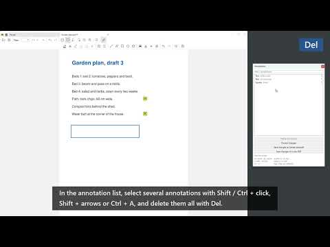 SumatraPDF: Select and delete many annotations