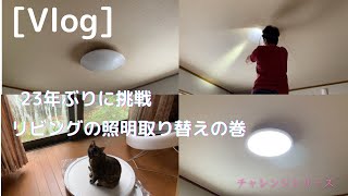 [Vlog]なんでもチャレンジ＃1 リビングの照明つけてみた