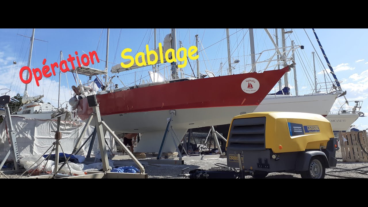 Sablage de la coque de Valhalla 