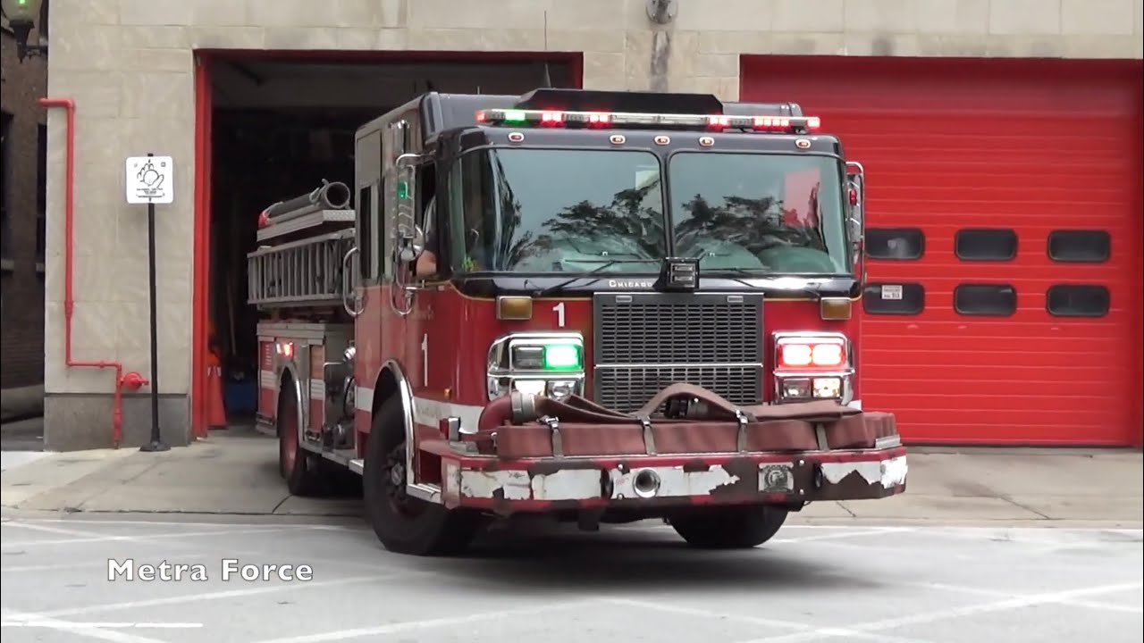 Chicago Fire Dept Engine 1 Responding - YouTube
