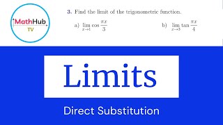 How to Find Limits by Direct Substitution | Trigonometric Functions | Calculus Made Simple