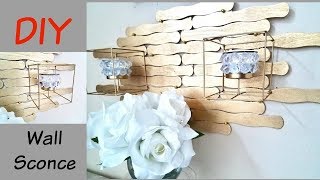 Easy Diy Wall Sconce Decor Using Mostly Dollar Store Items.