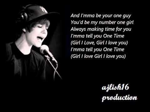 Justin Bieber ~ One Time (Acoustic) Lyrics