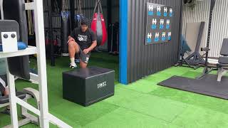 High box step off with deceleration hold