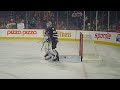 Manitoba moose goalie collin delia warms up 11224