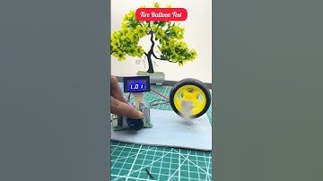 Diy Tire Balloon DC Motor Experime • High Speed Rotate Wheel #shorts #dcmotor