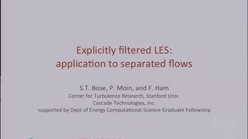 DOE CSGF 2013: Explicitly Filtered Large-Eddy Simulation: Application to Separated Flows