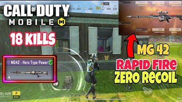 Ultimate 🤯 Zero Recoil MG 42 Rapid Fire Domination in COD Mobile BR Gameplay! | Best mg 42 gunsmith