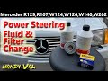 Mercedes power steering fluid and filter change
