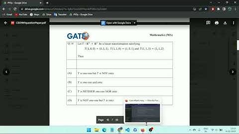 GATE 2023 Mathematics Answer key with full solution by ChatGPT! ChatGPT solved GATE Math linear alg.