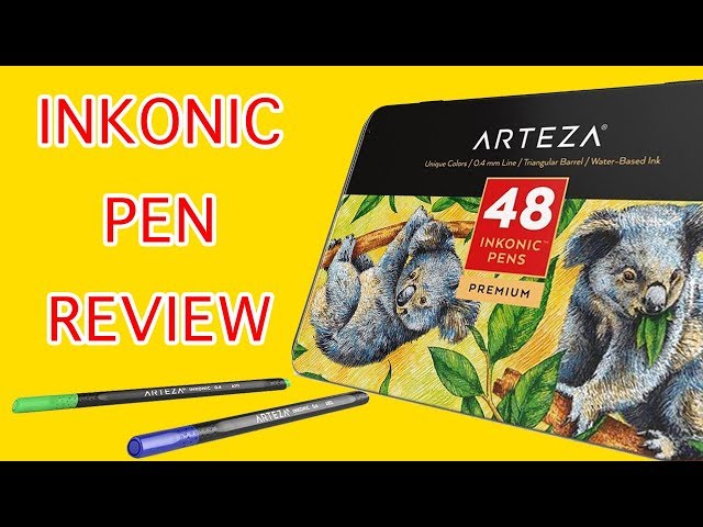 Arteza Fineliner Pens, Inkonic, Fine Line, Assorted Colors - Set of 24