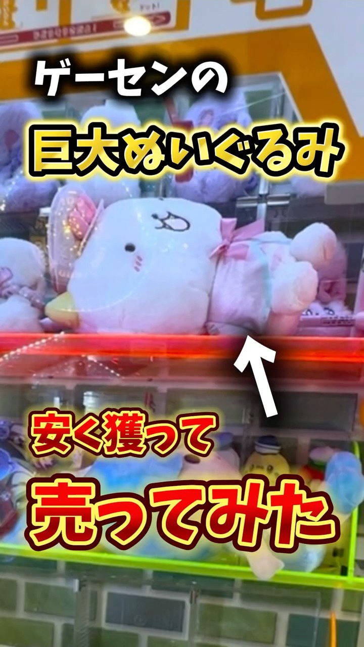 I tried winning a giant plushie from an arcade and selling it