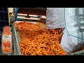 Carrot juice making process  modern carrots harvesting machine  how carrot juice is made