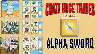 WHOA! Crazy Trade Attempts For Alpha Sword ⚔ How Much Is It Worth? AJ