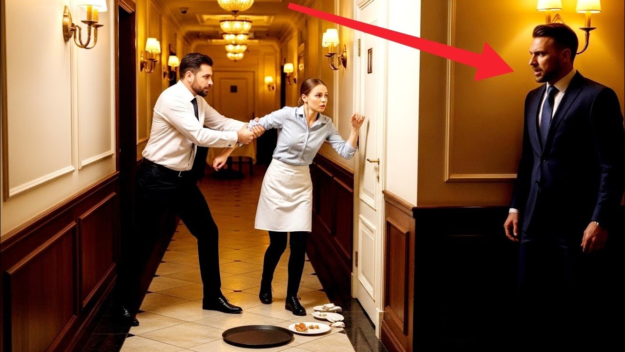 Gerente De Restaurante Arrastró A La Mesera Tímida Al Baño — Sin Saber Que El Millonario Estaba Allí