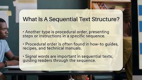 What Is A Sequential Text Structure? - The Language Library