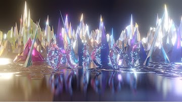 Blender 2.8 - Eevee - Glass Shader & Particle Simulation v2 - [ Demo ]
