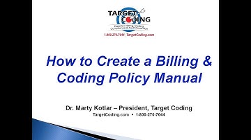 Target Coding Video   How to Create a Billing Policy Manual   4