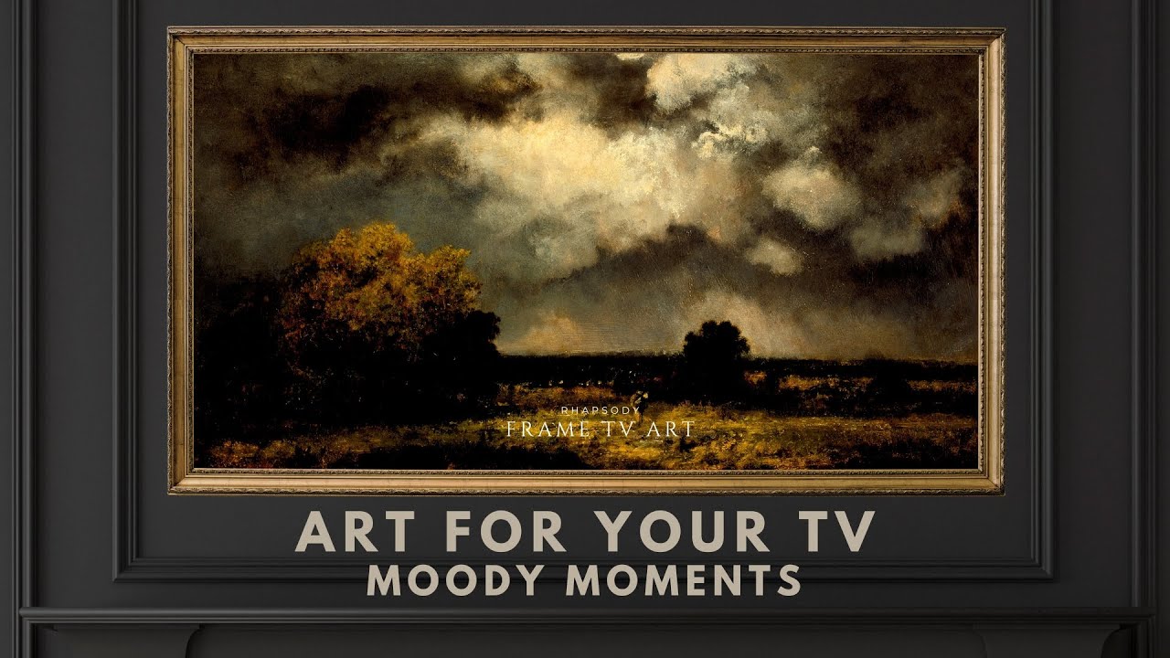 Framed TV Art Screensaver 4K - Vintage Moody Landscape Wallpaper Background. No Sound. Frame TV Hack