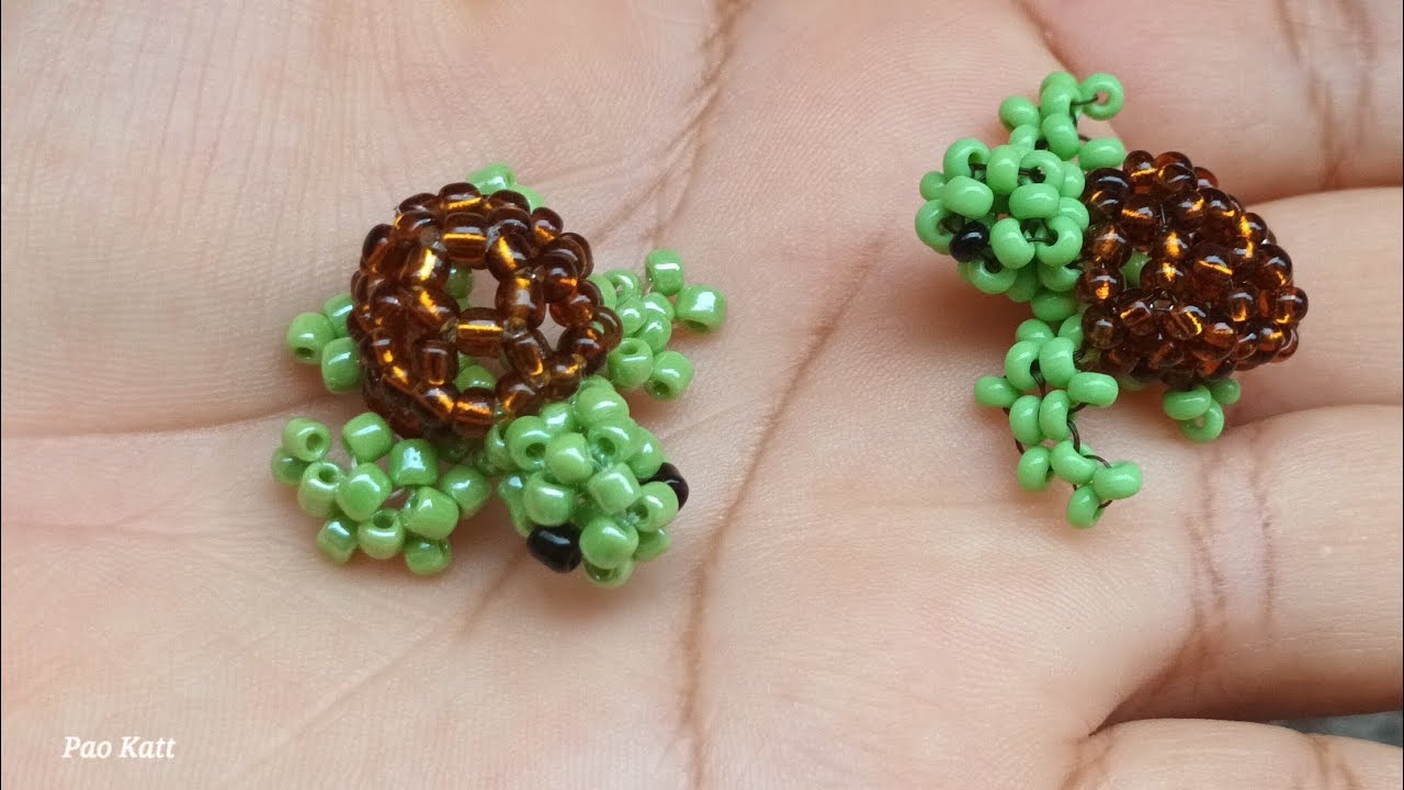 Como hacer unas lindas 🐢  aretes 🐢 llavero en mostacillas
