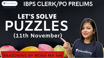 Lets Solve Puzzles With Timer | IBPS PO/Clerk | Set 3 | Mona Choudhary