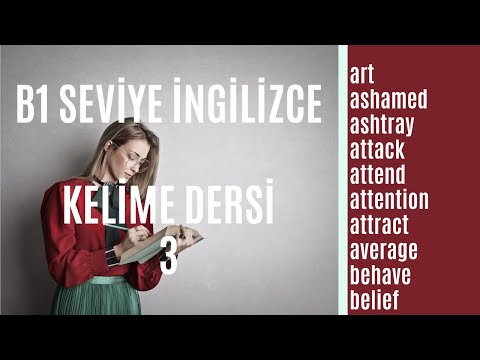 B1 Seviye İngilizce Kelime Dersi 3 | En Çok Kullanılan İngilizce Kelimeler