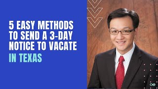 How to deliver a 3-day notice to vacate to the tenant.