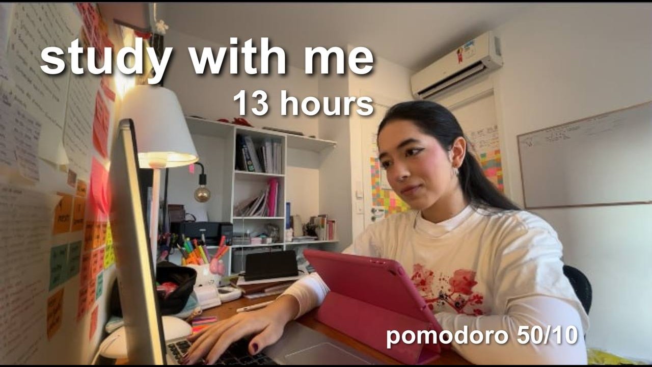 study with me 13h  I vestibulanda de medicina I pomodoro 50/10