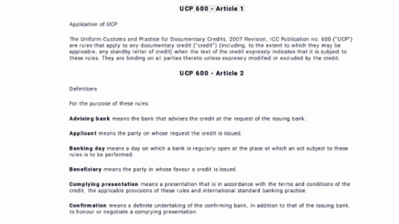 Guidelines for letter of credit - IMPORTANT TOPIC FOR IIFB EXAMS