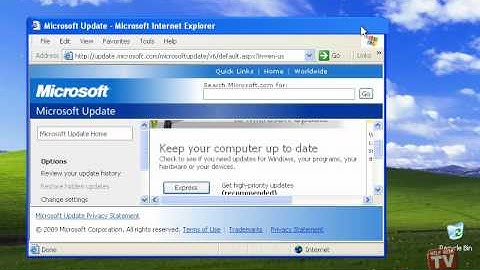 Using Windows XP Update - Manually