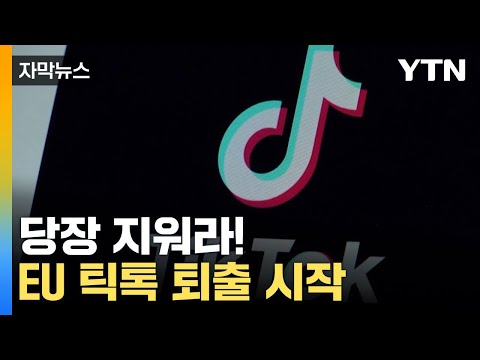   자막뉴스 미국에 이어 EU까지 틱톡 퇴출 시작 YTN