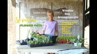 One of the first Spring like days here in Ohio! Very windy, but I had to get my hands in the dirt! Watch as I arrange a few window 