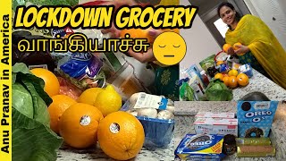 LOCKDOWN PANIC SHOPPING HAUL || grocery shopping haul || USA TAMIL Vlog || anu pranav in america