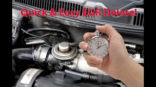 Easy EGR Delete in 1 Minute! VW Golf TDI MK4 EGR Valve-Vacuum Hose Pipe Blocked Off with Bolt/Screw