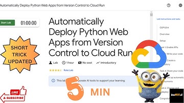 Automatically Deploy Python Web Apps from Version Control to Cloud Run||GSP1204|| #quicklabs#arcade
