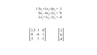 Preparing Systems Writing a Linear System as a Matrix Equation
