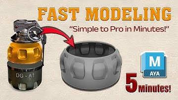 Modeling a Realistic Grenade Base in 5 Minutes | Maya Tutorial